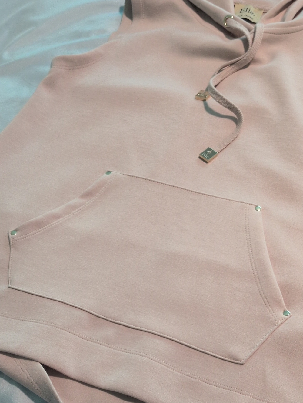 Elie Tahari Sleeveless Knit Hoodie Tee Light Pink Size Medium - Picture 5 of 7
